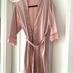 Pink Silk Robe